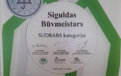 AS “Siguldas Būvmeistars” ir ieguvis Sudraba novērtējumu Ilgtspējas Indeksā, kā arī saņēmis atzinību par ģimenei draudzīgu komersantu.